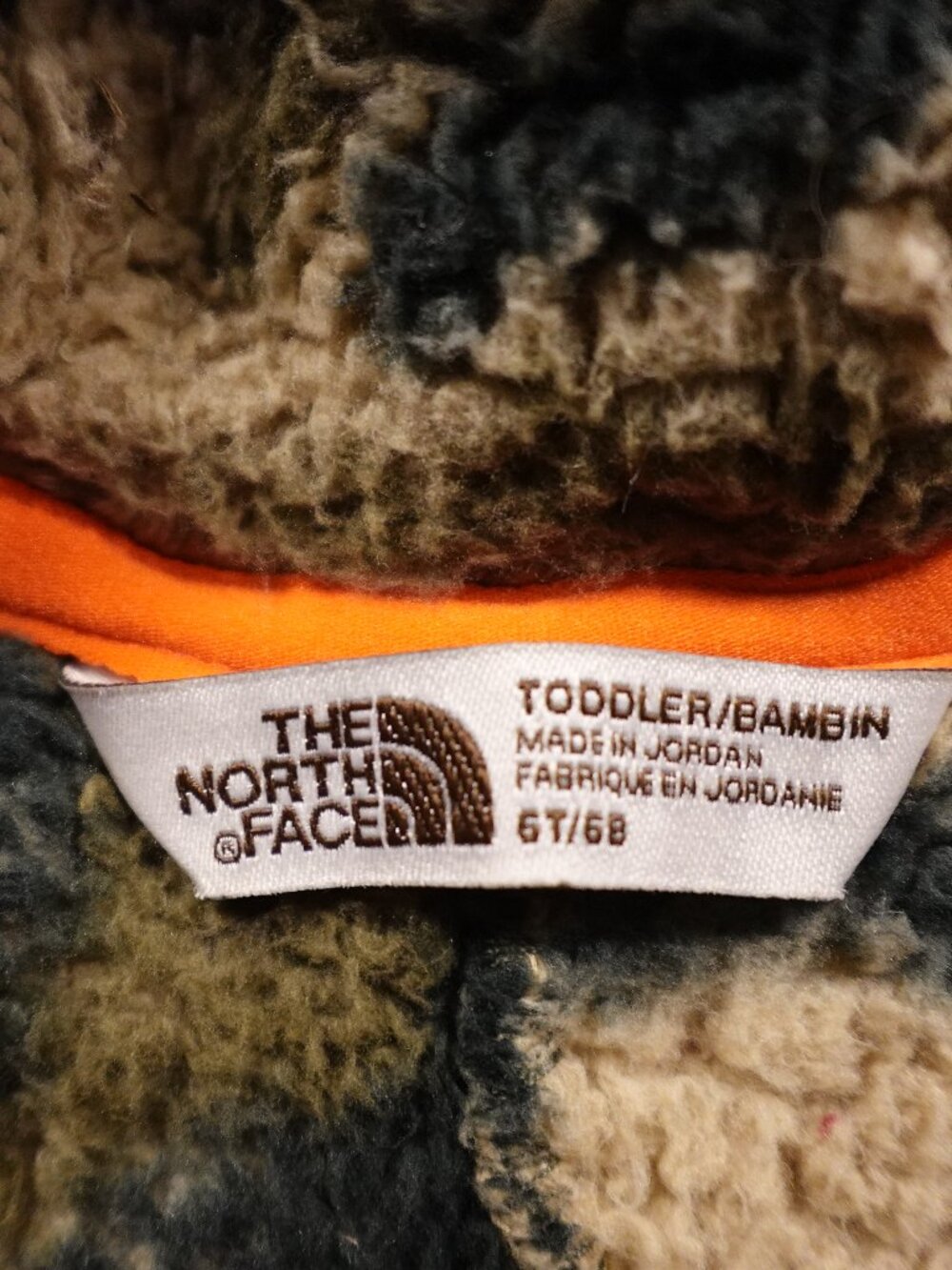 The North Face Campshire Fleece Hoodie Toddler 6T Camo Sherpa Full Zip - Picture 3 of 13